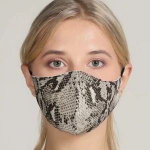 NEW 🐍 Snakeskin Print Face Mask reusable chic